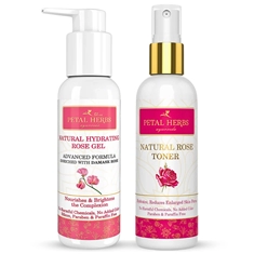 Hydrating Rose Gel + natural Rose Water Toner (pack of 2)